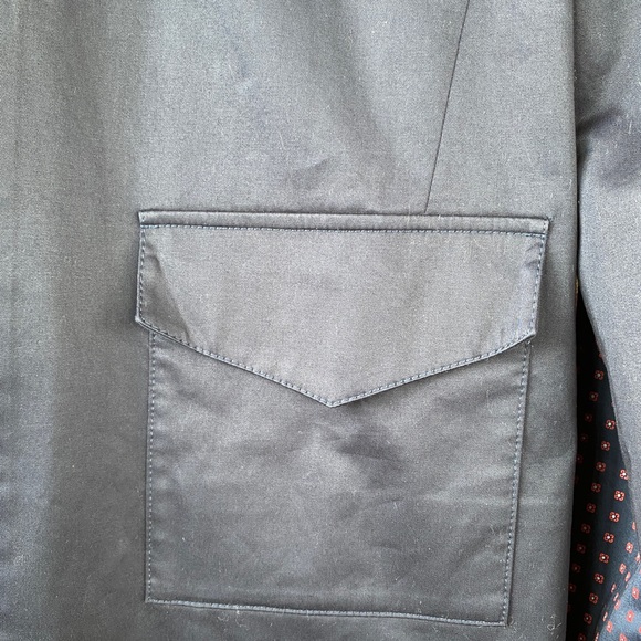 TORY BURCH Lane Back Pleated Bifabric Windbreaker Removable Hoodie Jacket - Picture 15 of 16